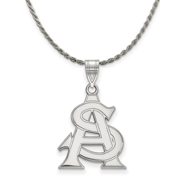 Sterling Silver Arizona State Large ´AS´ Necklace...